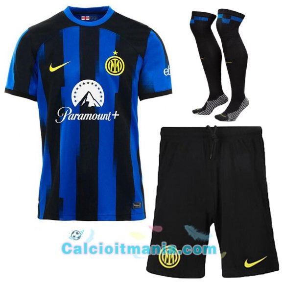 Insieme Maglia Calcio Inter Milan Prima Pantaloncini Calzini 2023