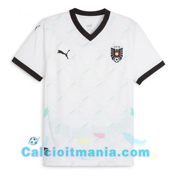 Maglia Calcio Austria Seconda Bianco UEFA Euro 2024 - €26.00