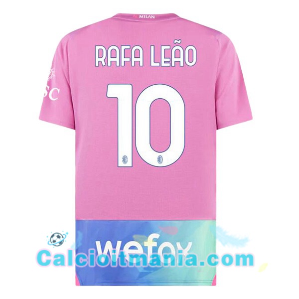 Maglia Calcio AC Milan (Rafa Leão 10) Terza Rosa 2023-2024 - €28.00